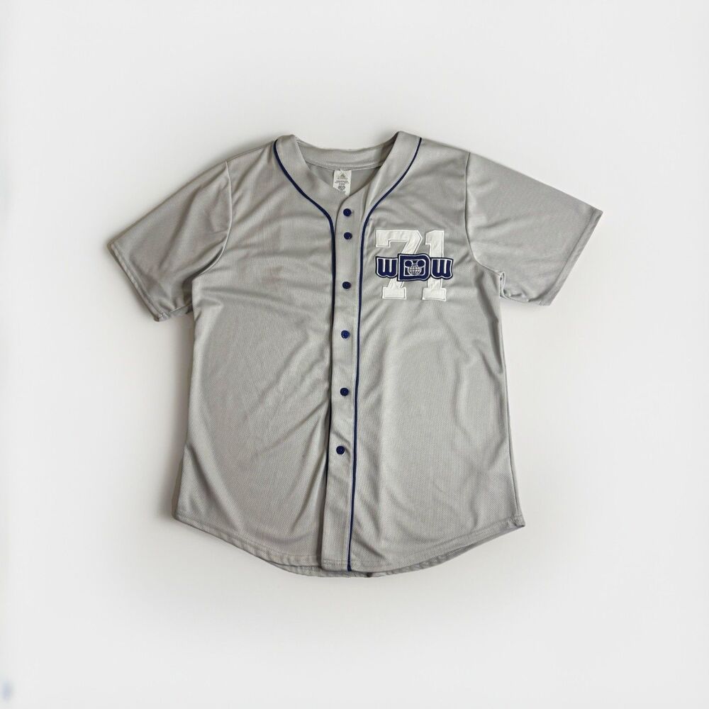 Walt Disney World Baseball Jersey Size Medium Embroidered 1971 Anniversary Shirt